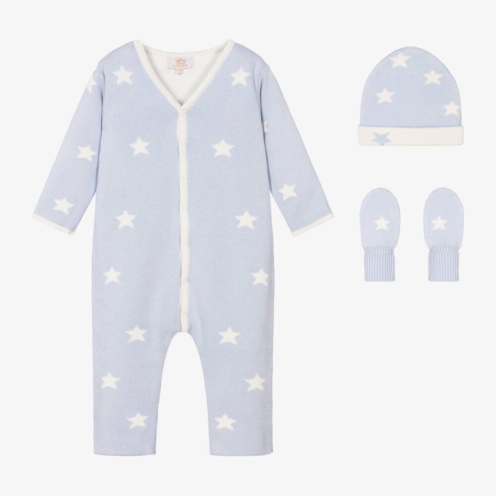Caramelo Kids - Ensemble pyjama bleu en coton bébé | Childrensalon