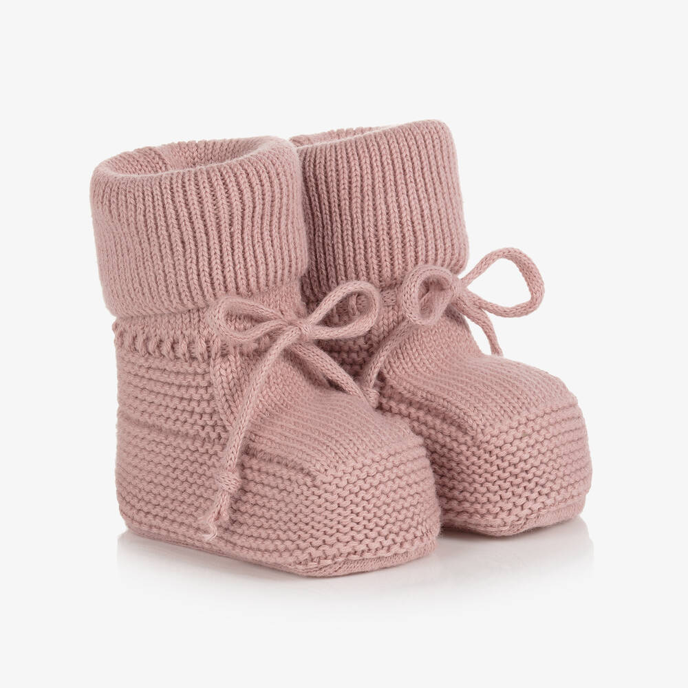 Caramelo Baby Girls Pink Knitted Booties