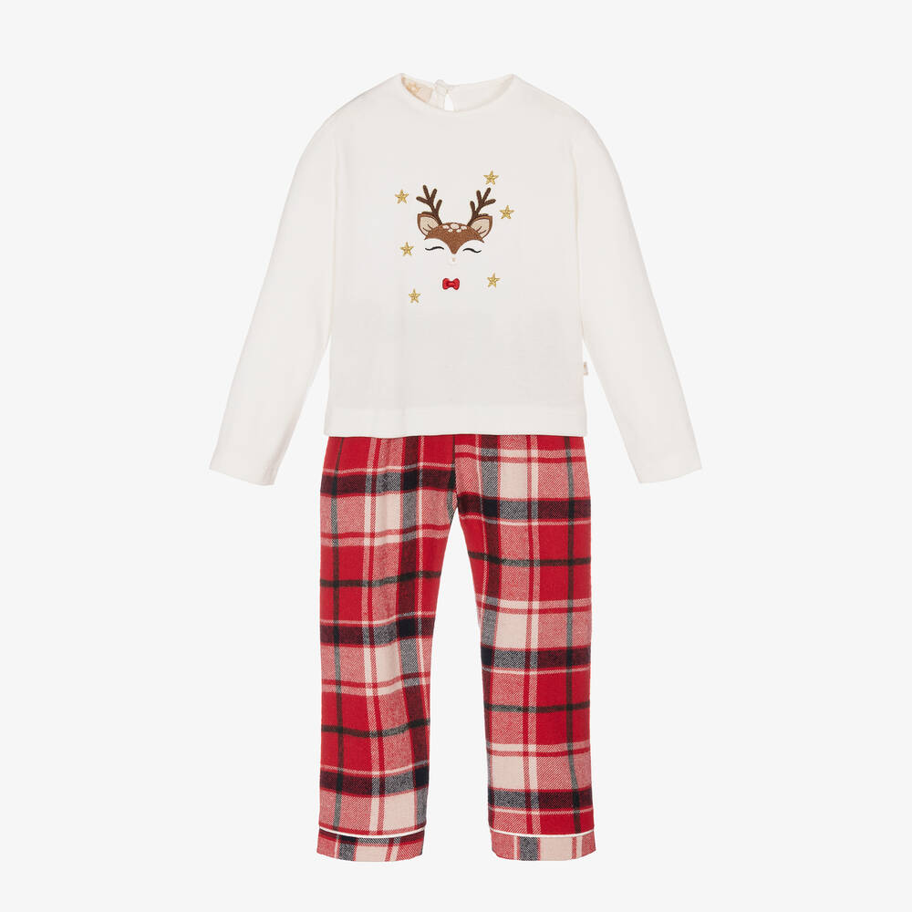 Caramelo Kids - Boys Ivory & Red Pyjamas | Childrensalon