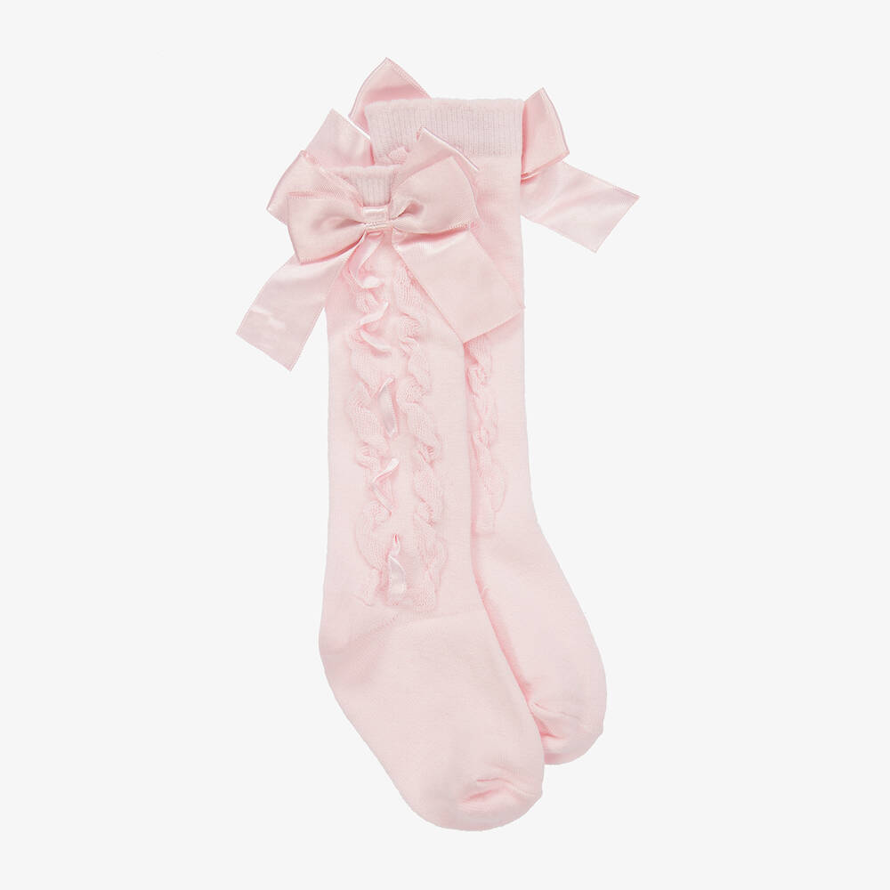Caramelo Kids - Girls Pink Cotton Socks | Childrensalon