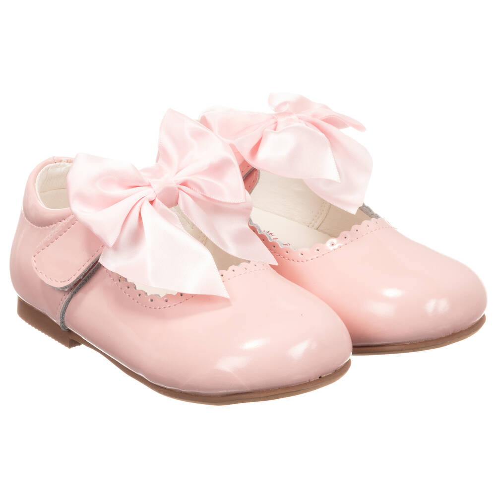 Caramelo Kids - Chaussures roses vernies à noeud fille | Childrensalon