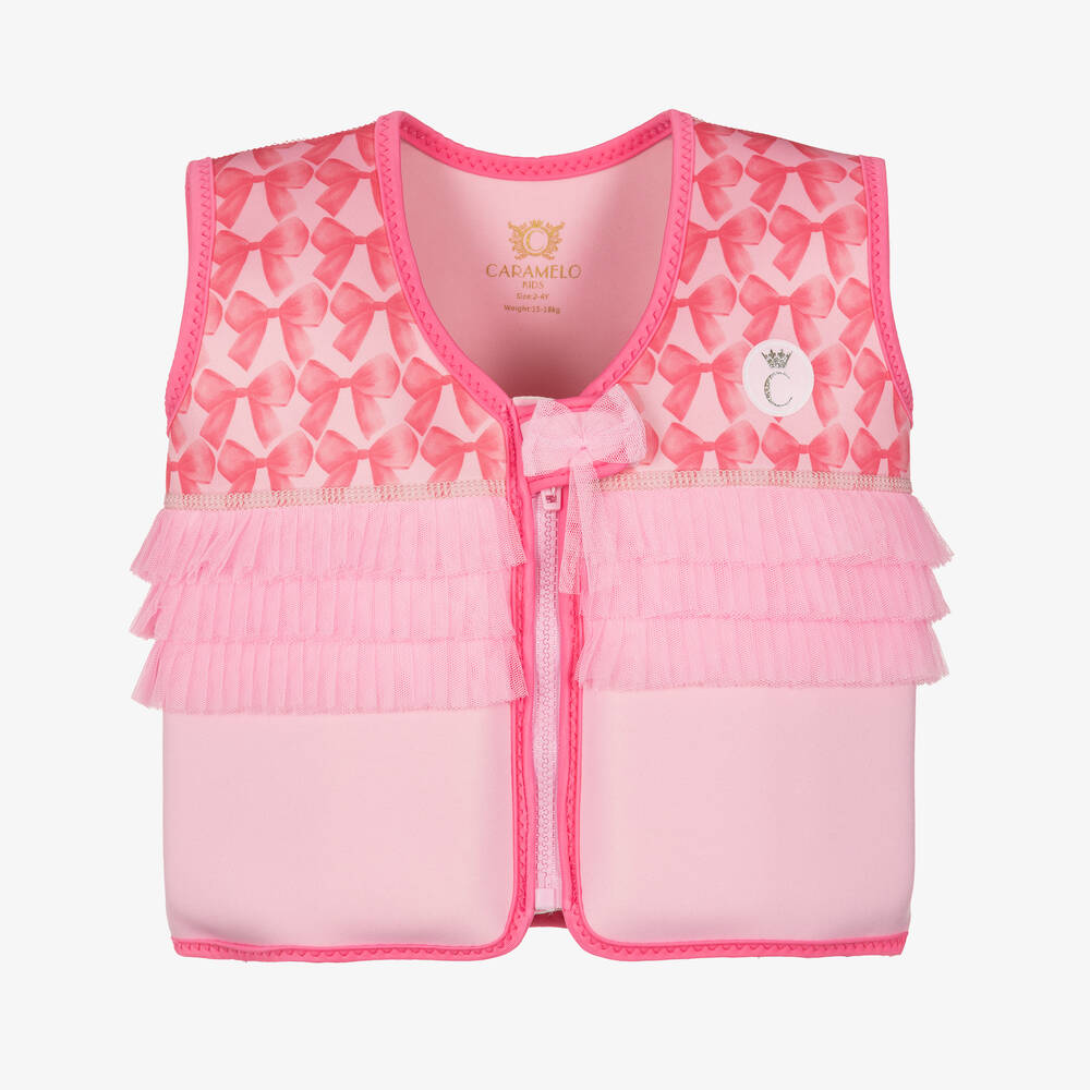 Caramelo Kids - Girls Pink Zip-Up Float Vest | Childrensalon