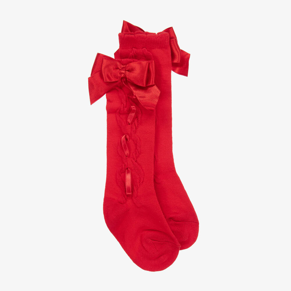 Caramelo Kids - Красные хлопковые носки для девочек | Childrensalon