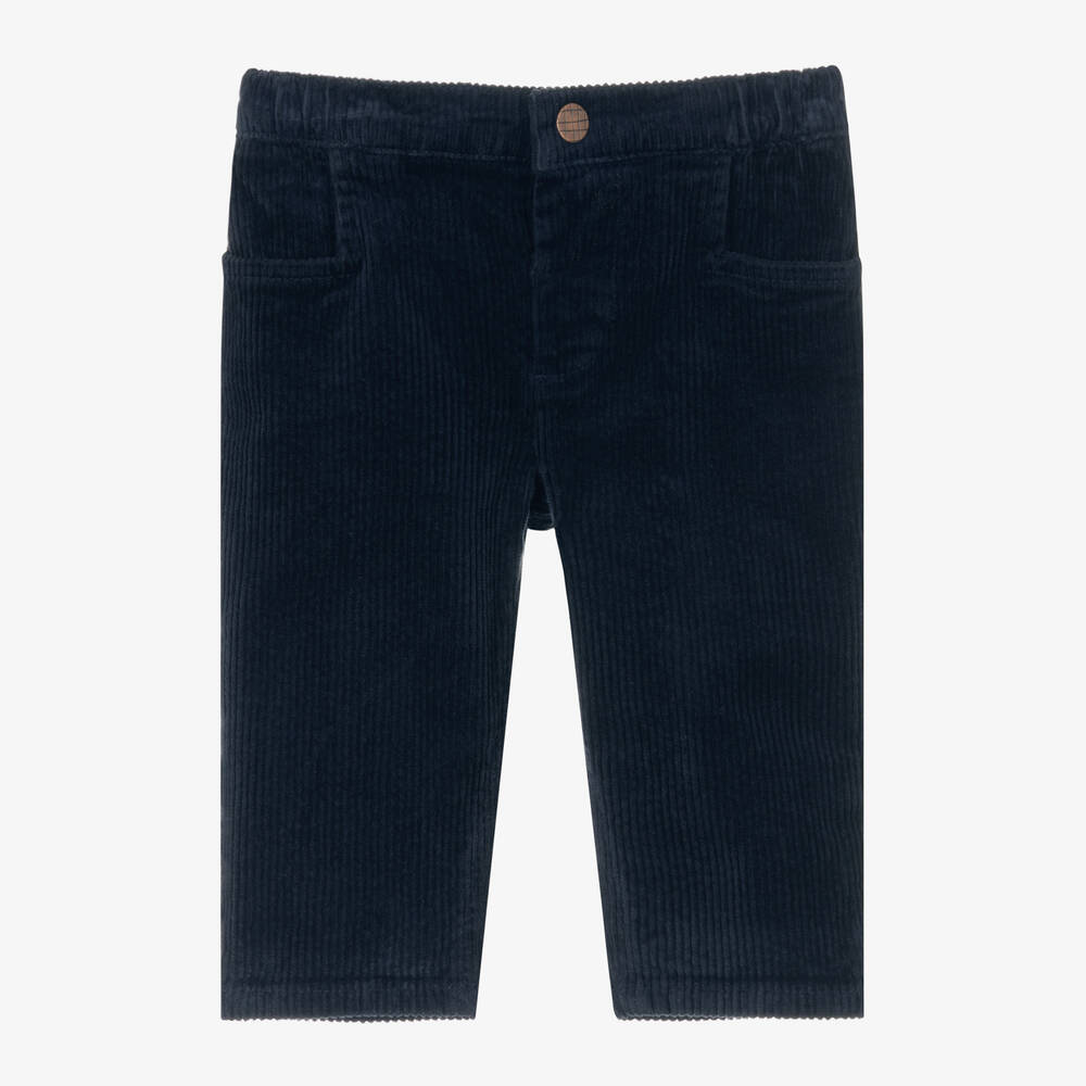 Carrément Beau - Boys Blue Corduroy Trousers | Childrensalon