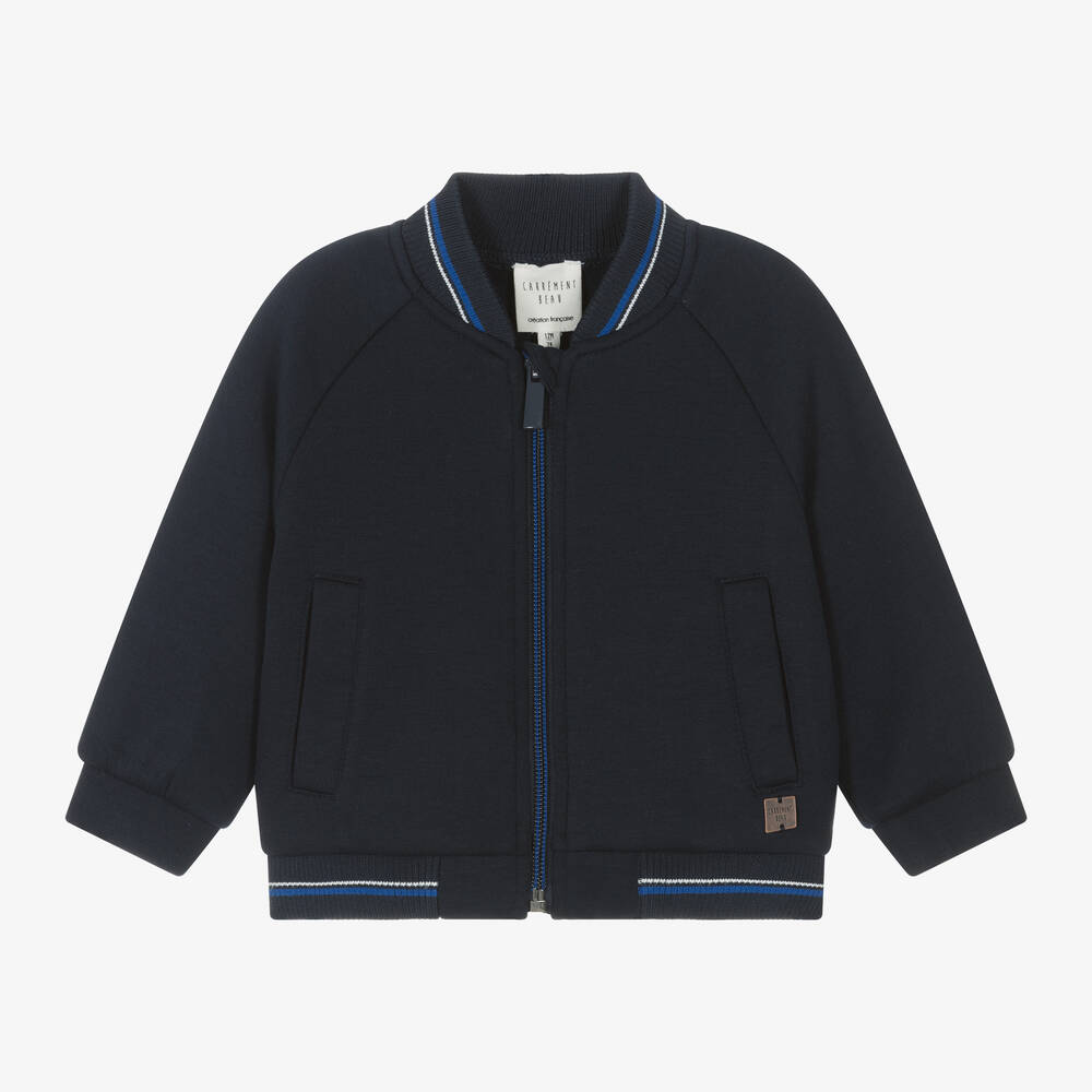 Carrément Beau - Boys Blue Milano Zip-Up Top | Childrensalon