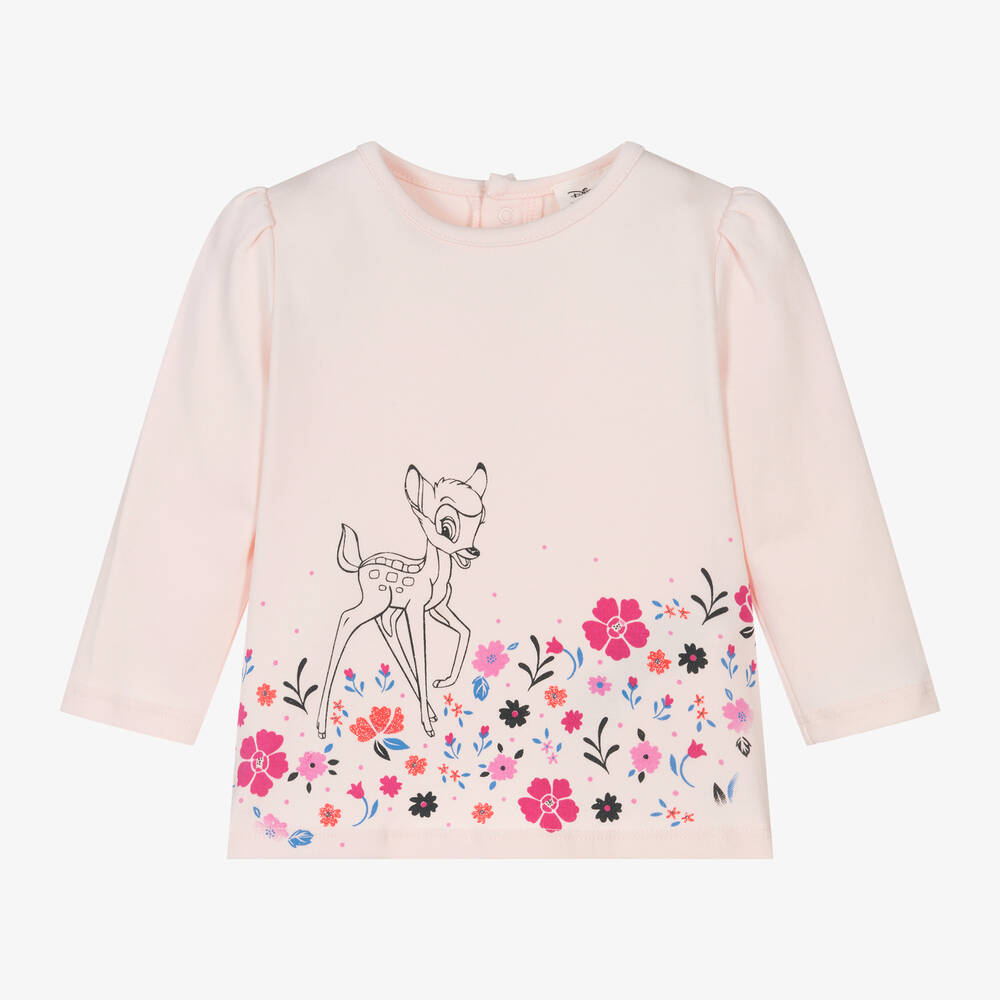 Carrément Beau - Girls Pink Disney Print Cotton Top | Childrensalon