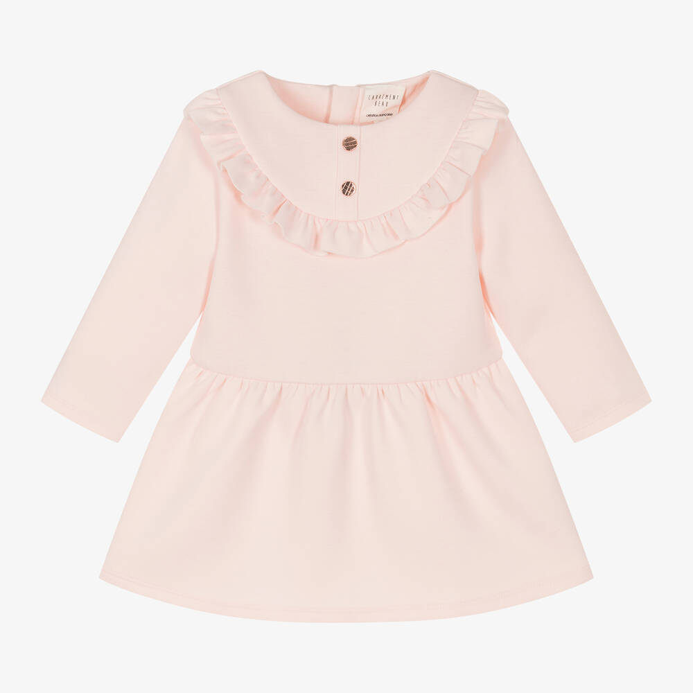 Carrément Beau - Girls Pink Jersey Dress | Childrensalon