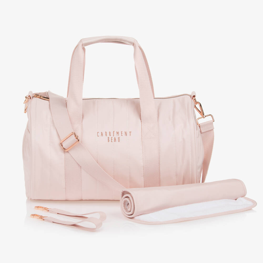Carrément Beau - Pink Rounded Changing Bag (39cm) | Childrensalon