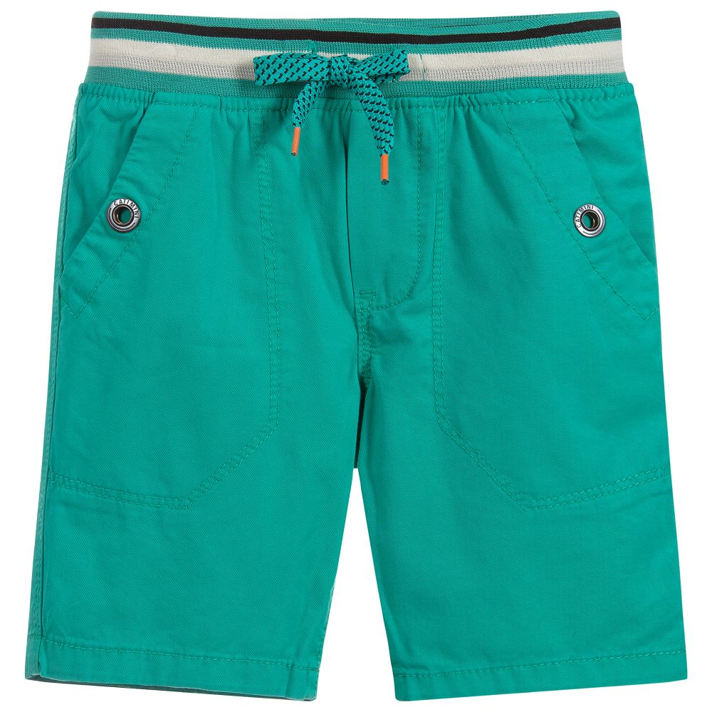 Catimini Kids' Boys Green Cotton Shorts