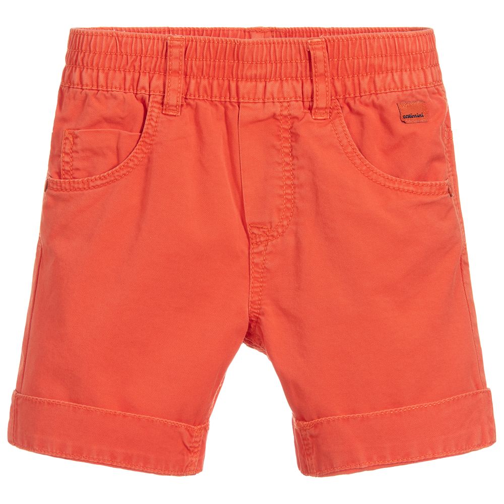 Catimini Babies' Boys Orange Cotton Shorts