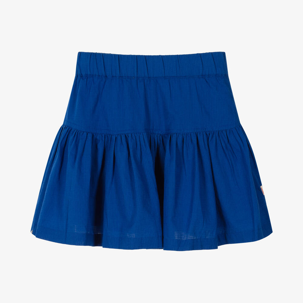 Catimini - Girls Blue Cotton Skirt | Childrensalon