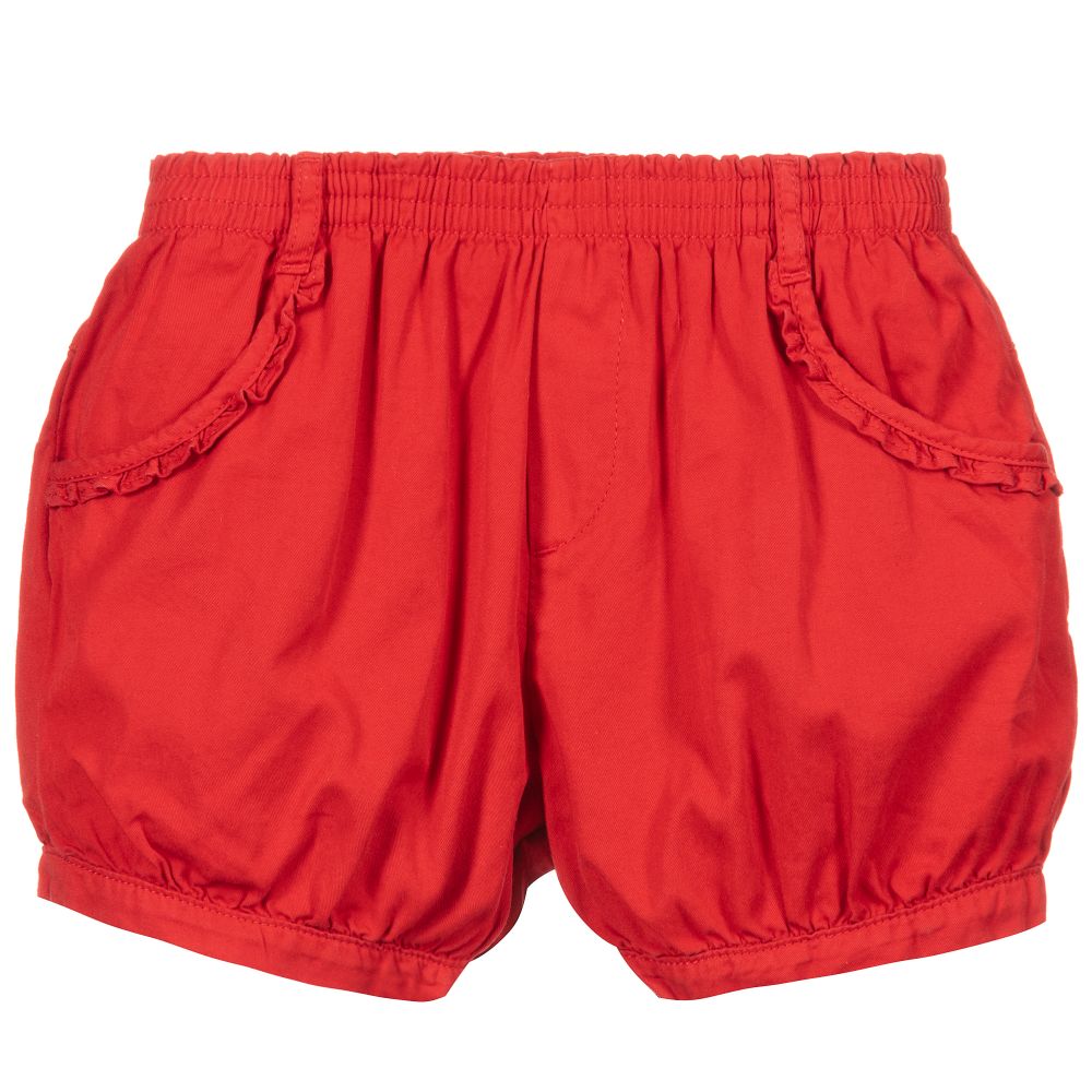 Catimini Babies' Girls Red Cotton Shorts