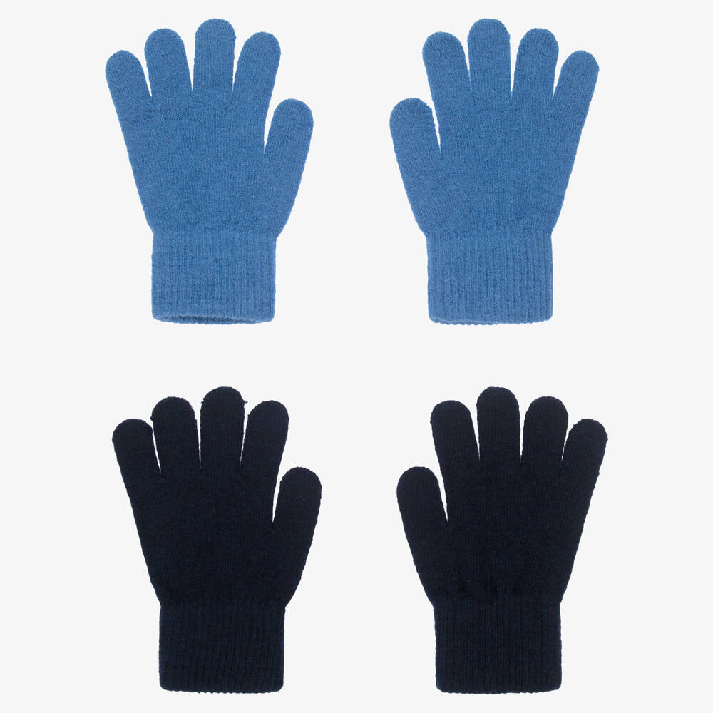 CeLaVi - Cиние вязаные перчатки (2пары) | Childrensalon
