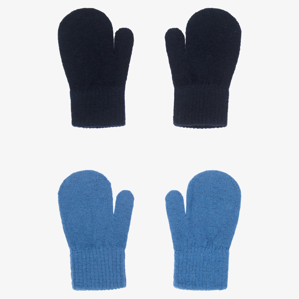 CeLaVi - Blue Knitted Mittens (2 Pack) | Childrensalon