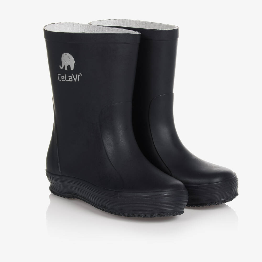 CeLaVi - Navy Blue Rain Boots | Childrensalon