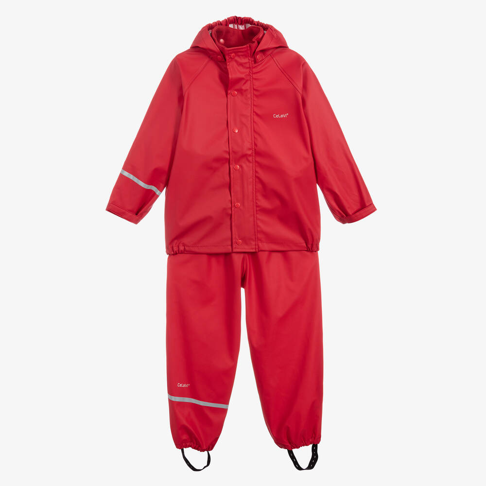CeLaVi - Красная непромокаемая куртка с брюками  | Childrensalon