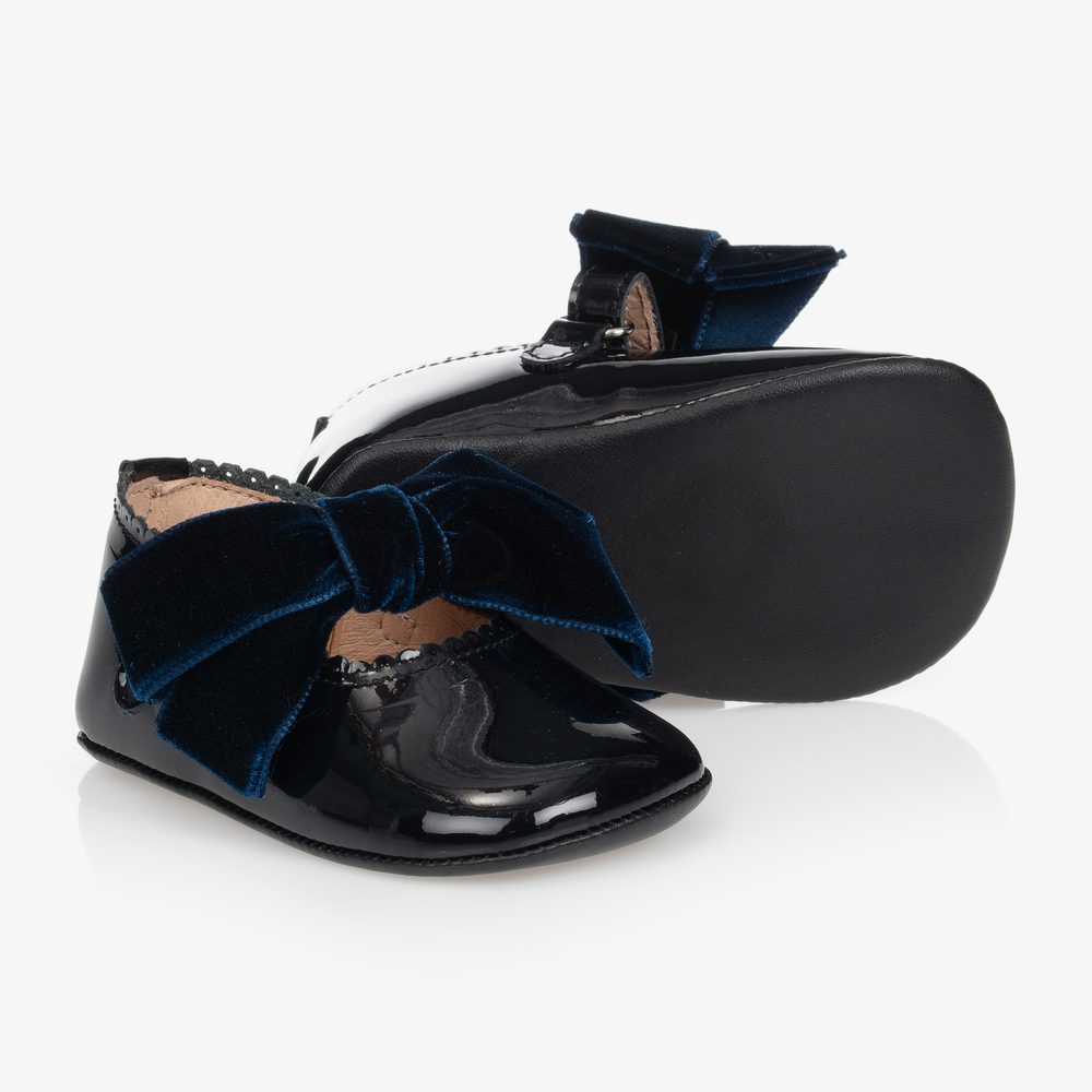 Children's Classics - Blue Leather Pre-Walker Shoes | Childrensalon