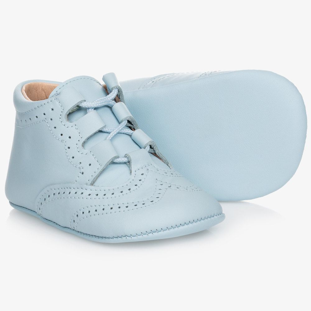 Children's Classics - Blue Leather Pre-walker Shoes | Childrensalon