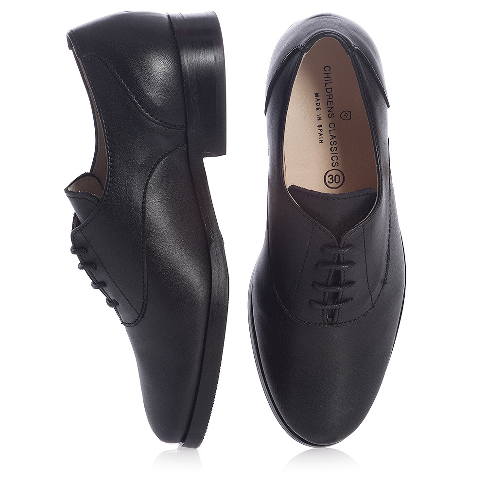 boys black leather dress shoes