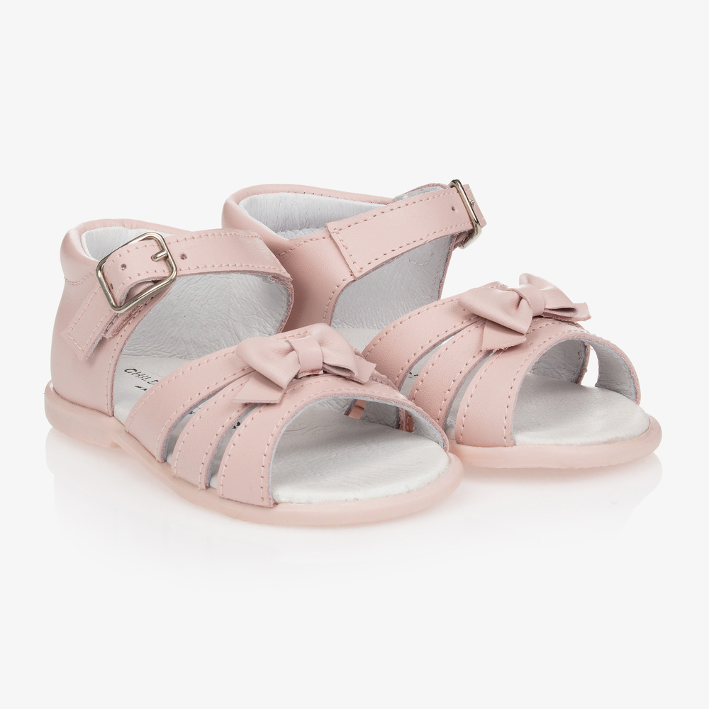 Children's Classics - Girls Pink Leather Sandals | Childrensalon