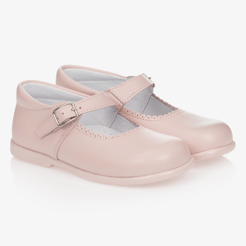 Children's Classics - Girls Pink Leather Shoes | Childrensalon