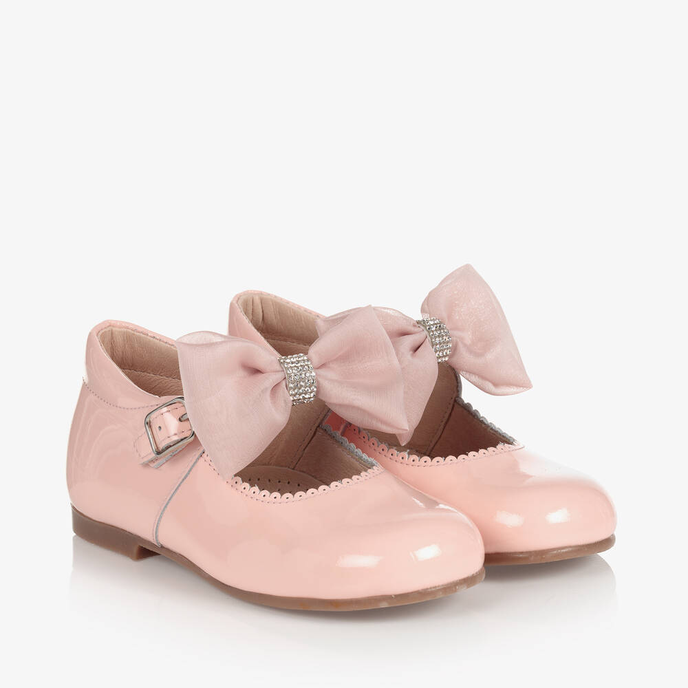 Children's Classics - Розовые туфли из лакированной кожи с бантиками для девочек | Childrensalon