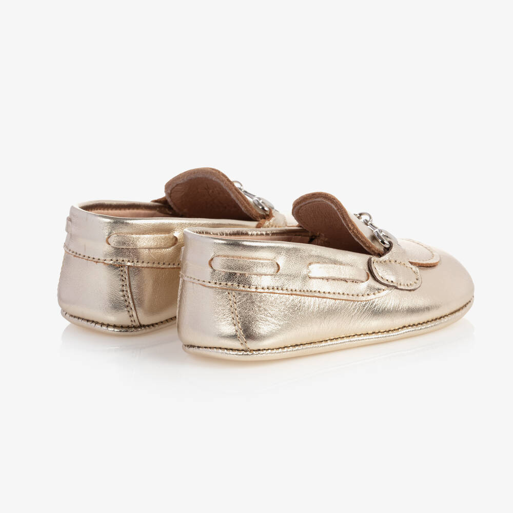 Children's Classics - Gold Leather Pre-Walker Shoes | Childrensalon