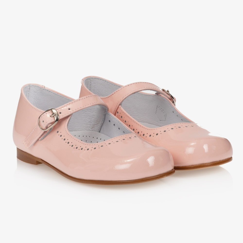 Children's Classics - حذاء جلد لون وردي لامع للفتيات  | Childrensalon