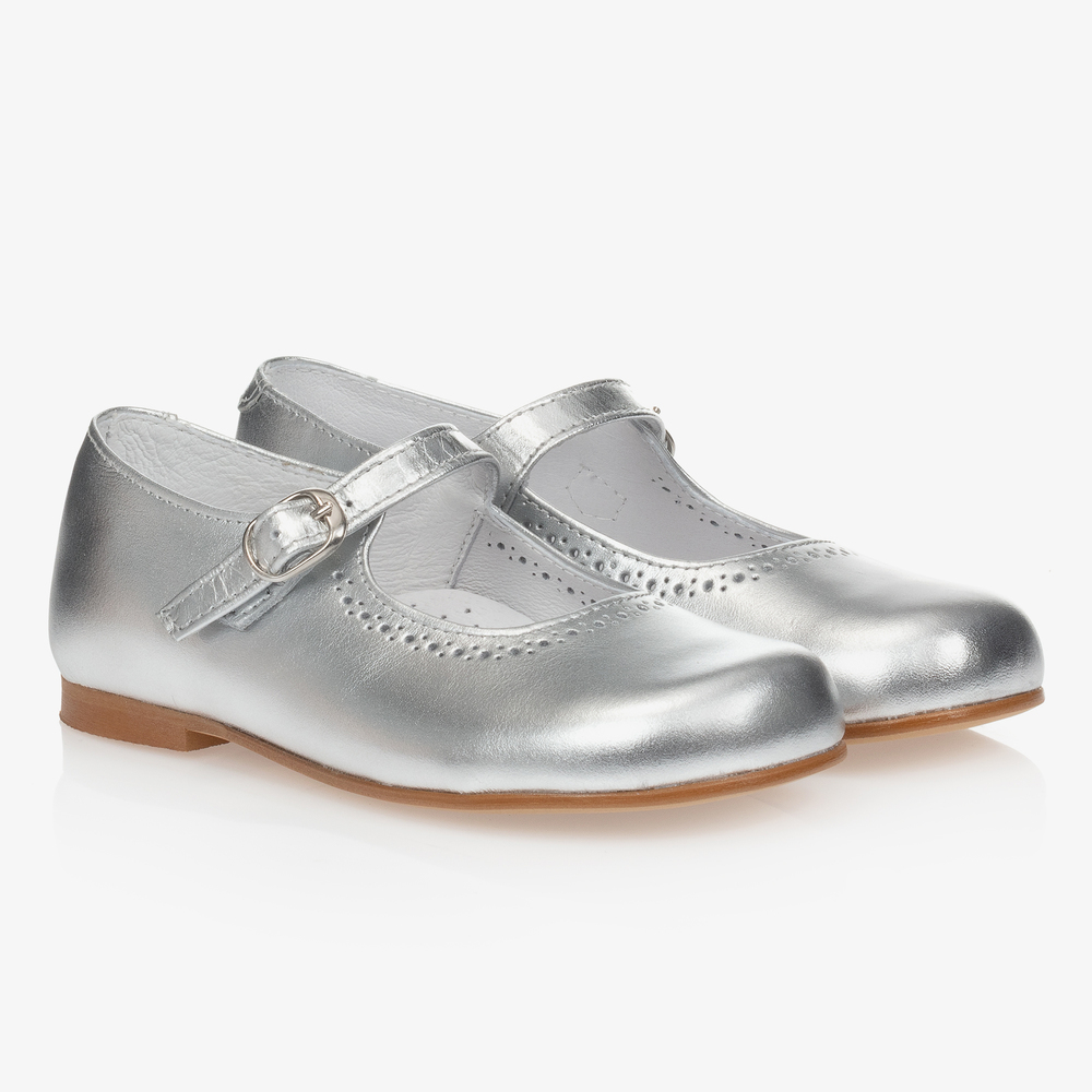 Children's Classics - Silver Leather Shoes | Childrensalon