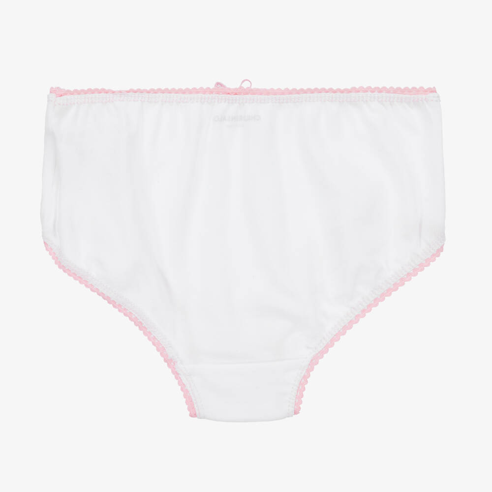 Upcycled Girls Knickers - White - Piccalilly