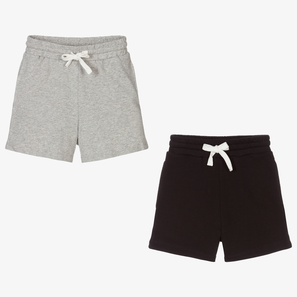 Childrensalon Essentials - Shorts lot de 2 gris et noir | Childrensalon