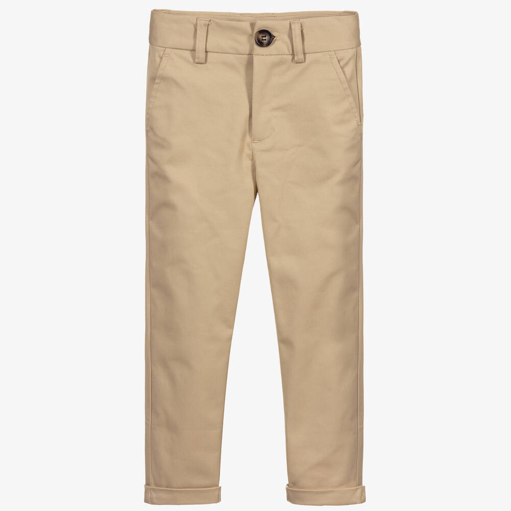 Childrensalon Occasions - Бежевые брюки чинос из хлопка для мальчиков | Childrensalon