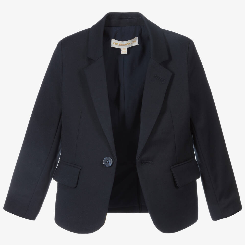 Childrensalon Occasions - Boys Blue Cotton Single-Breasted Suit ...