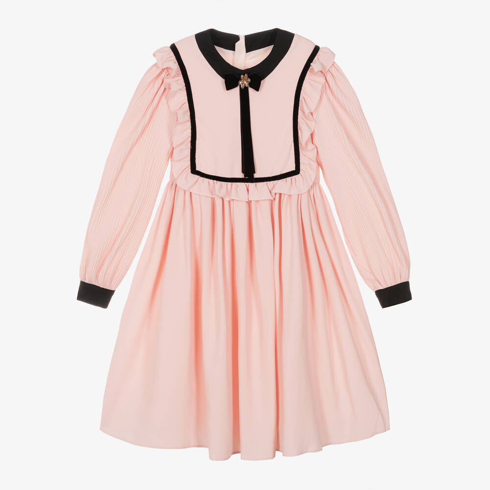 Childrensalon Occasions - Girls Pink Crêpe Dress | Childrensalon