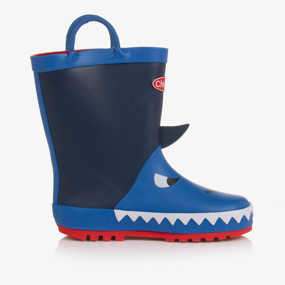 Chipmunks - Bottes de pluie bleu roi requin garçon | Childrensalon