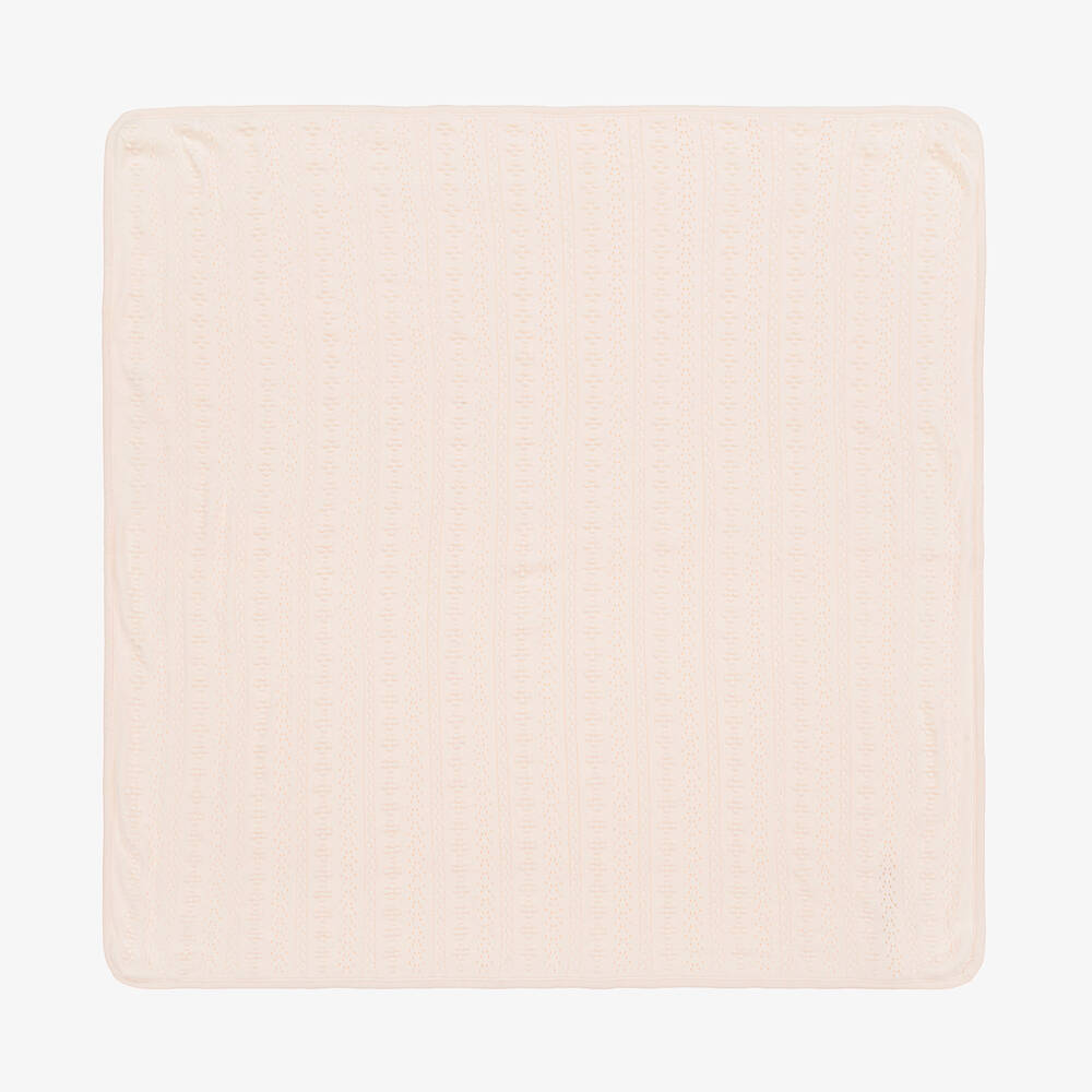 Chloé - Baby Girls Pink Cotton & Wool Blanket (80cm) | Childrensalon