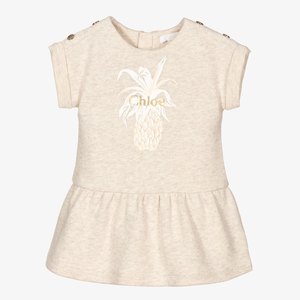 Chloe Robe Beige Ananas Bebe Childrensalon