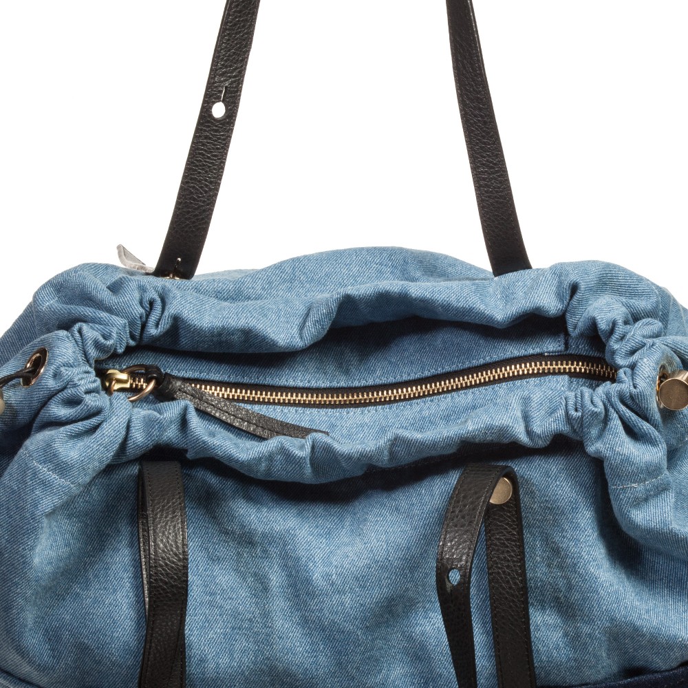Chloé - Blue Denim Baby Changing Bag (42cm) | Childrensalon
