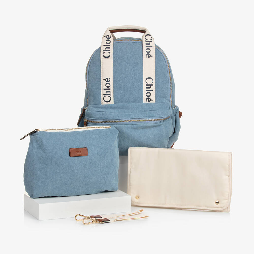 Chloé - حقيبة ظهر لمستلزمات الأطفال لون أزرق (35 سم) | Childrensalon