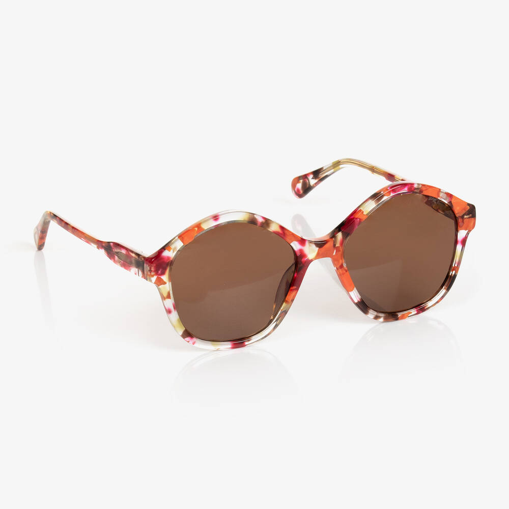 Chloé - Girls Brown & Pink Sunglasses | Childrensalon