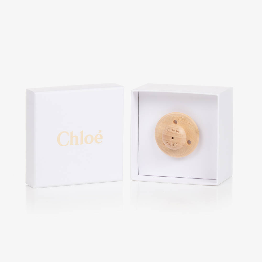 Chloé Babies' Girls Engraved Wooden Dummy In Gold