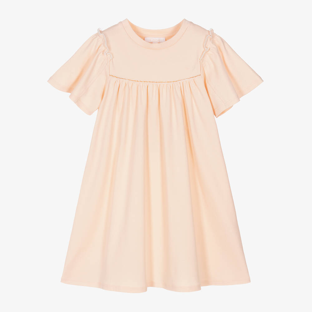 Chloé - Girls Pink Organic Cotton Dress | Childrensalon