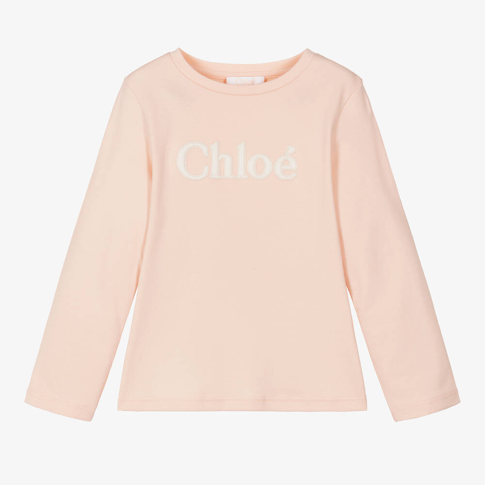 Chloé - Girls Pink Organic Cotton Top | Childrensalon