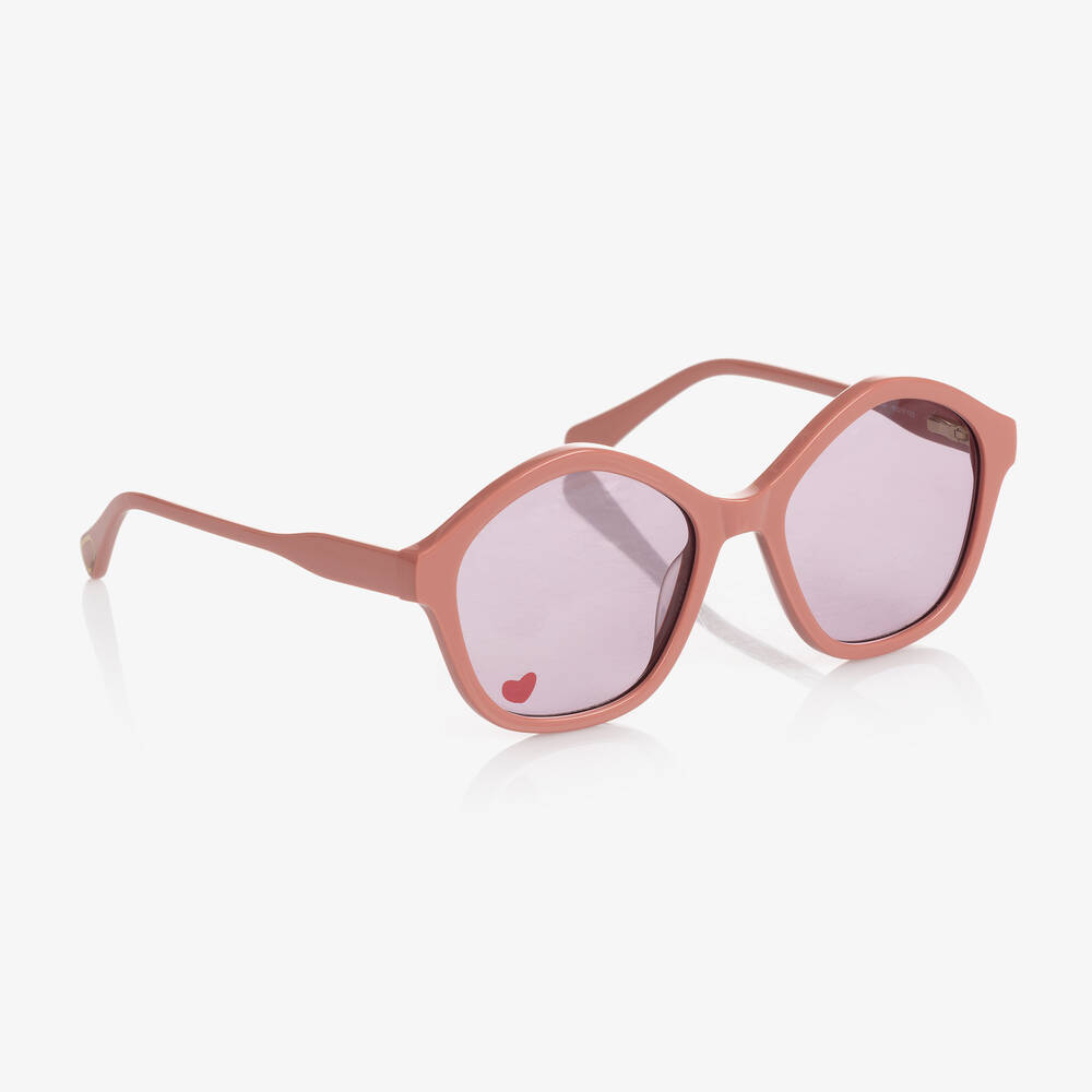 Chloé - Girls Pink Tinted Sunglasses | Childrensalon