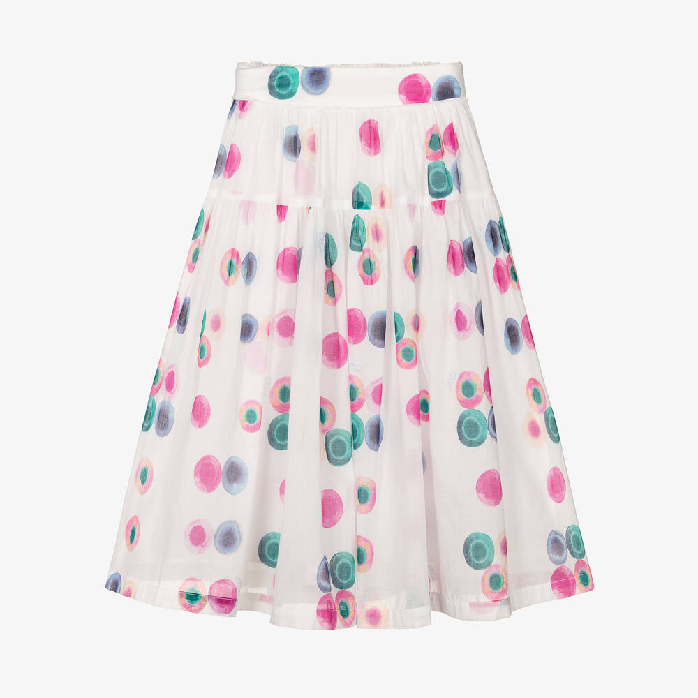 Chloé - Girls White Organic Cotton Fusion Skirt | Childrensalon