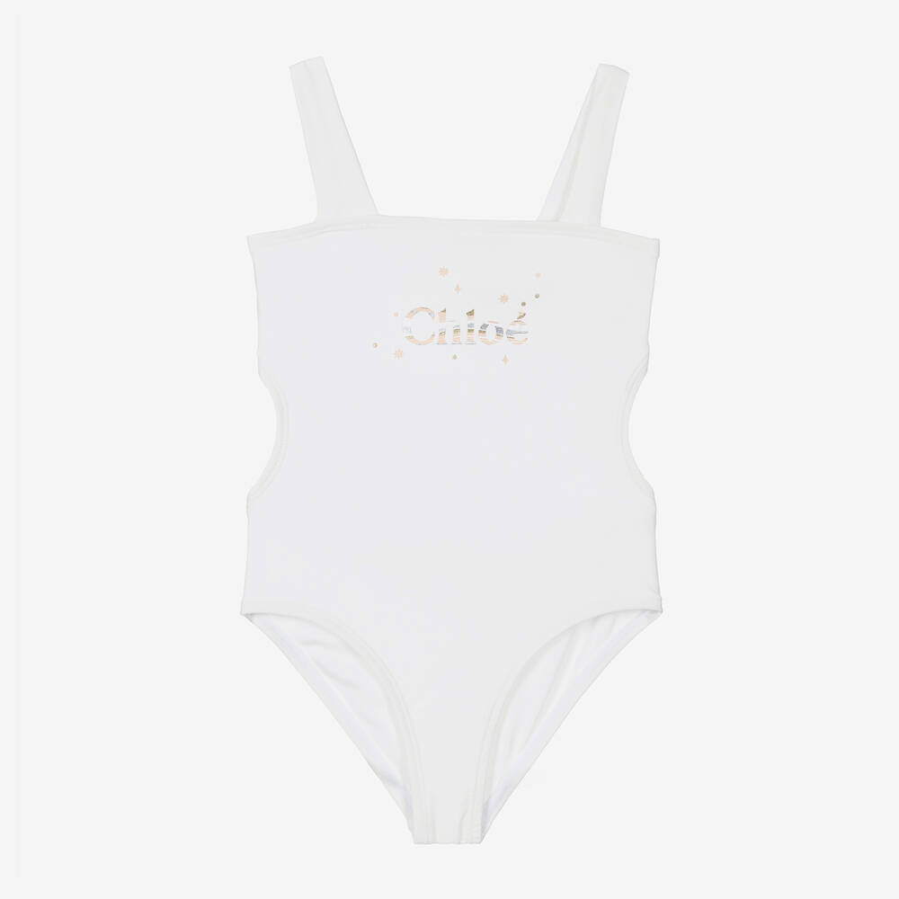 Chloé Babies' Girls White Swimsuit