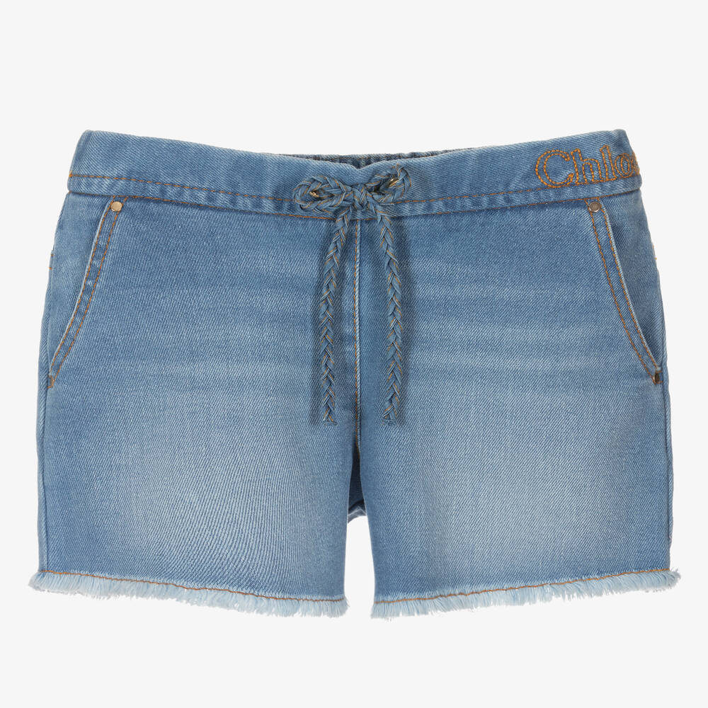 Chloé - Teen Girls Blue Denim Shorts | Childrensalon