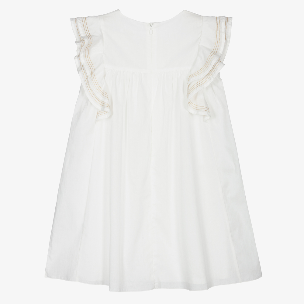 Chloé - Teen Girls Ivory Cotton Dress | Childrensalon