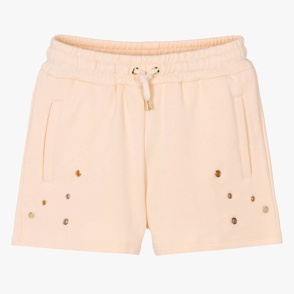 Chloé - Teen Girls Pink Cotton Jersey Shorts | Childrensalon