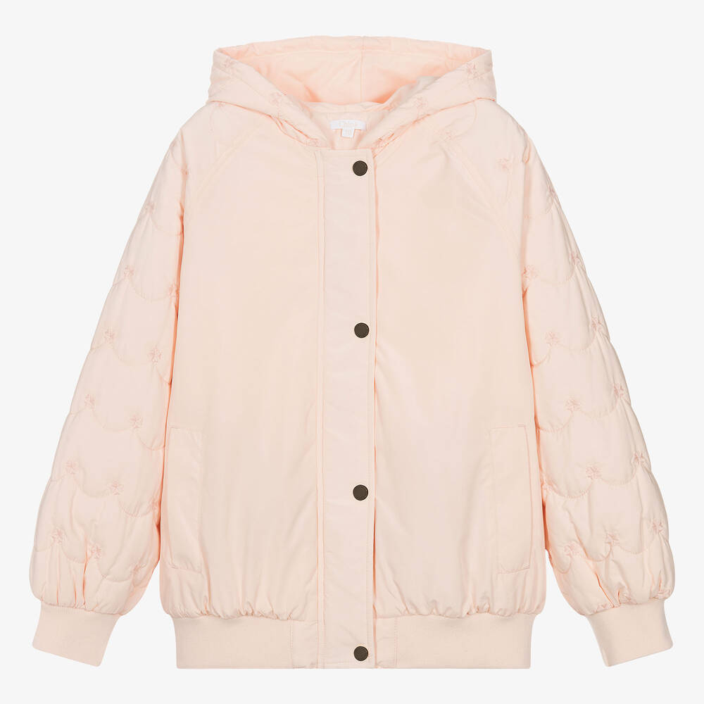 Chloé - Teen Girls Pink Embroidered Jacket | Childrensalon